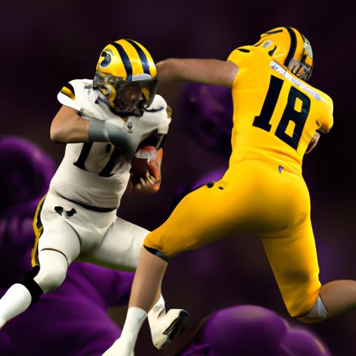 Intense competition between LSU and Iowa during a previous game