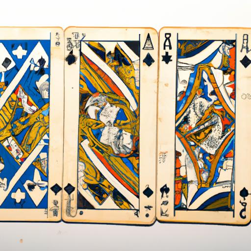 An intricately designed French playing card from the historical gambling game.